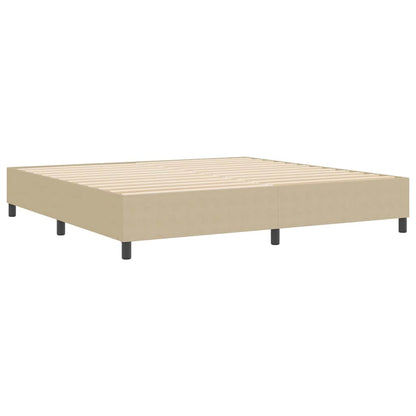 Boxspringbett Grau-Grün 200 x 200 cm Cordstoff