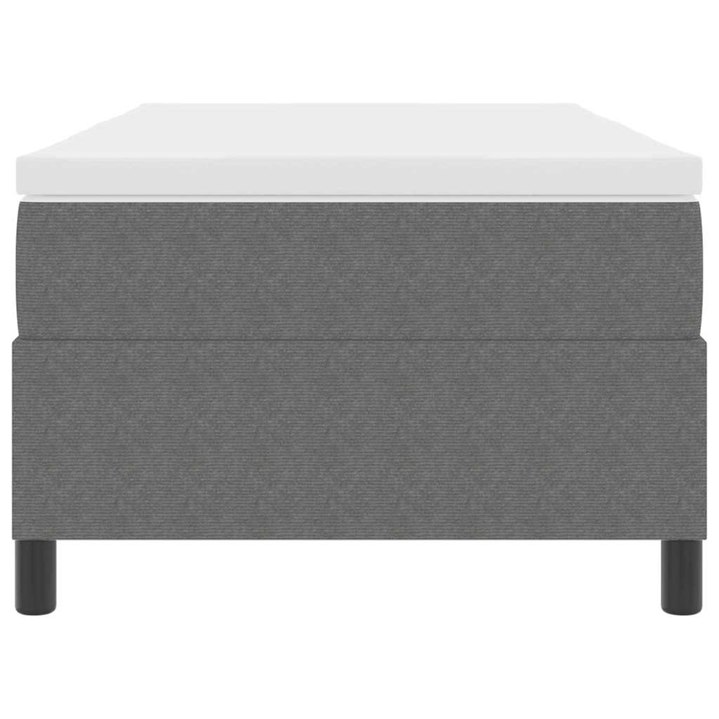 Boxspringbett Hellgrau und Weiß 193 x 90 x 60 cm Cordstoff