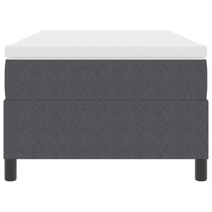 Boxspringbett Dunkelgrau und Weiß 203 x 100 x 60 cm Cordstoff