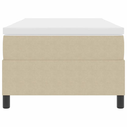 Boxspringbett Hellgrau und Weiß 203 x 100 x 60 cm Cordstoff