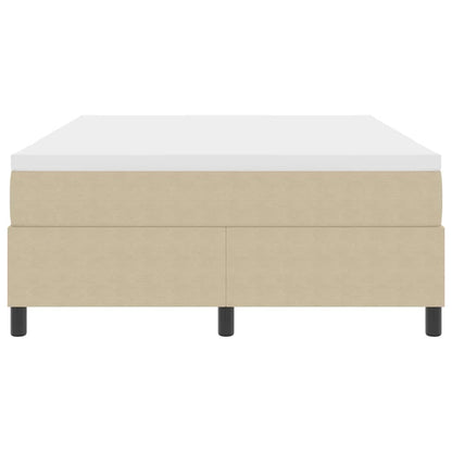 Boxspringbett Hellgrau und Weiß 203 x 160 x 60 cm Cordstoff