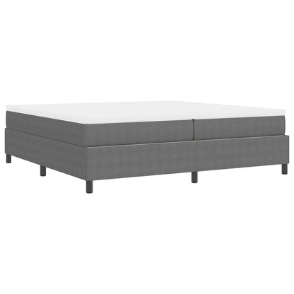 Boxspringbett Hellgrau und Weiß 203 x 200 x 60 cm Cordstoff