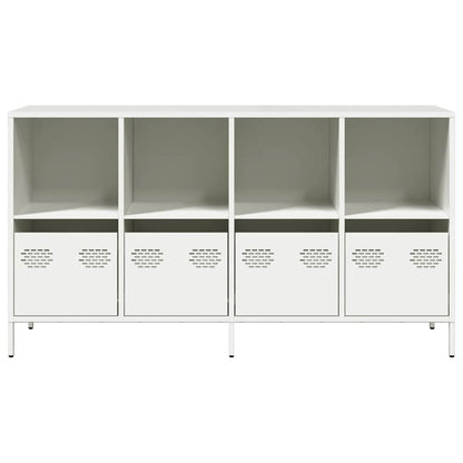 Sideboard Weiß 135x39x73,5 cm Kaltgewalzter Stahl