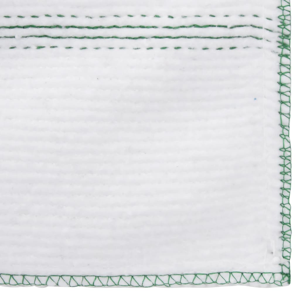 Reinigungstücher 10 Stk. Weiß mit Grünen Gestreift 50x60 cm