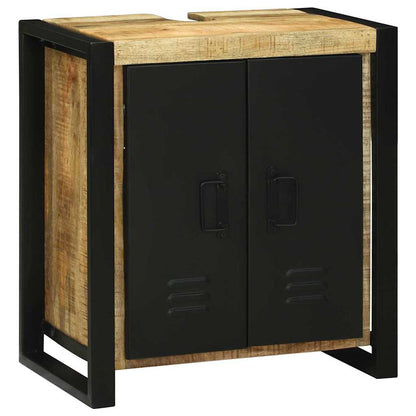Badezimmermöbel Set 2 pcs Braun Massives, grobes Mangoholz
