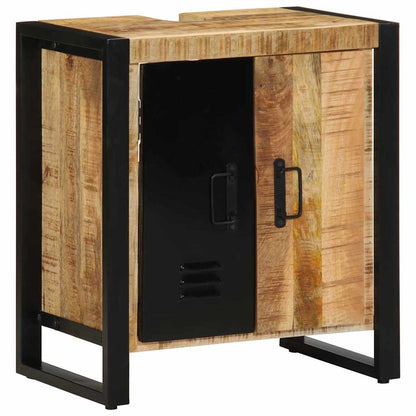 Badezimmermöbel Set mit Regal 3 pcs Braun Massives Mango-Holz