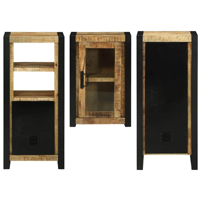 Badezimmermöbel Set Wandmontiert 3 pcs Braun Massivholz Mango