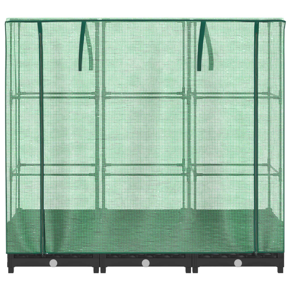 Hochbeet mit Gewächshausabdeckung Rattanoptik 120x40x123 cm