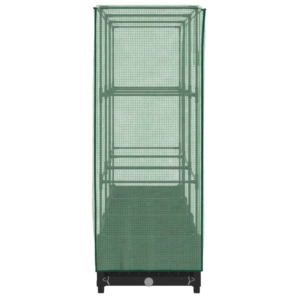 Hochbeet mit Gewächshausabdeckung Rattanoptik 120x40x123 cm