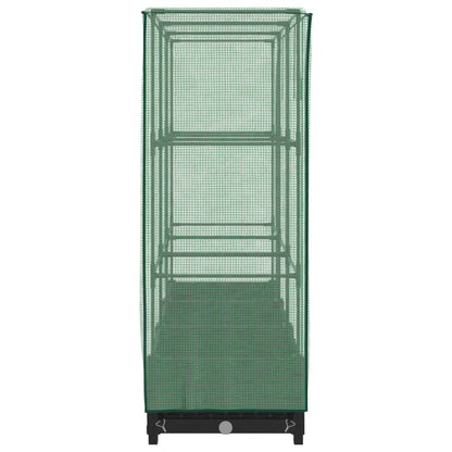 Hochbeet mit Gewächshausabdeckung Rattanoptik 120x40x123 cm