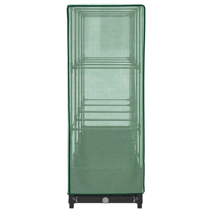 Hochbeet mit Gewächshausabdeckung Rattanoptik 160x40x123 cm