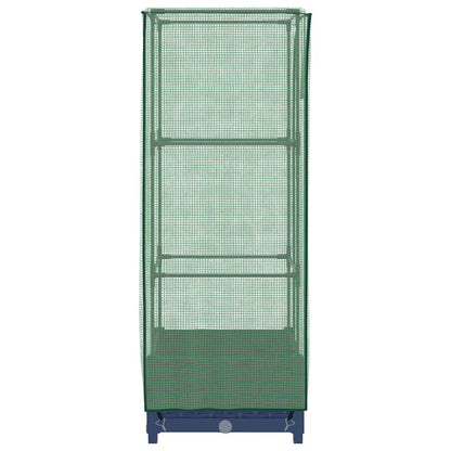 Hochbeet mit Gewächshaus-Aufsatz Rattan-Optik 40x40x123 cm