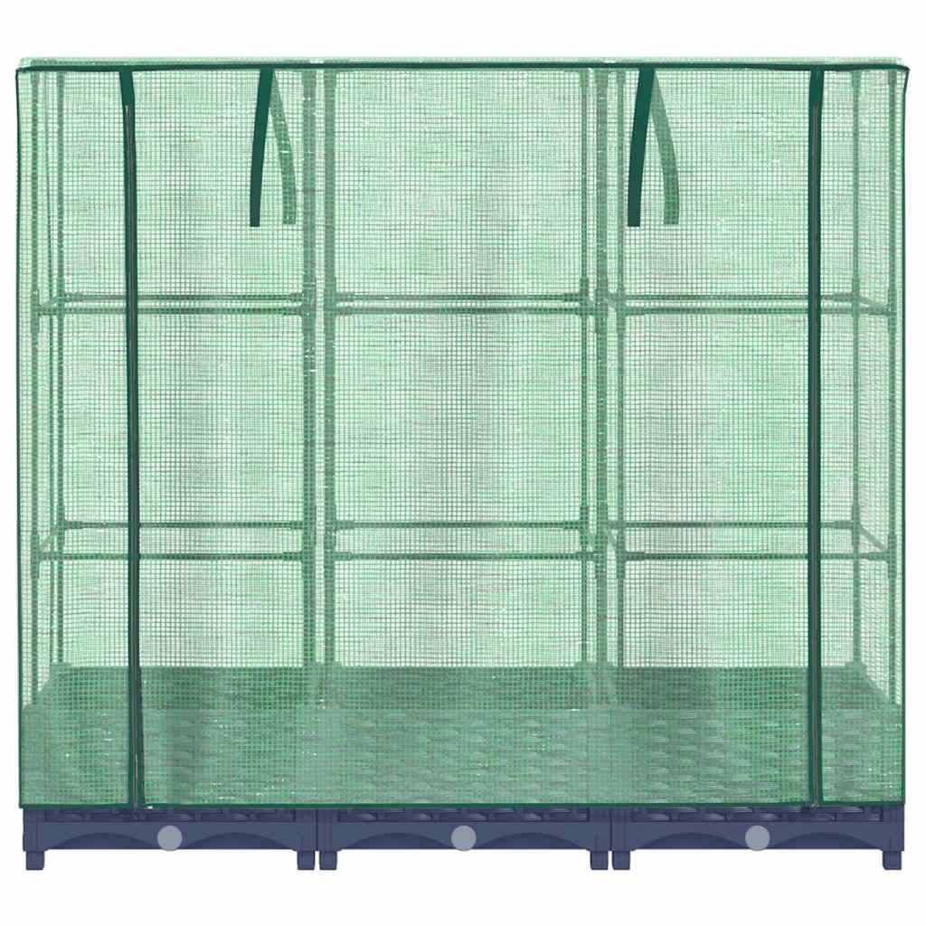 Hochbeet mit Gewächshausabdeckung Rattanoptik 120x40x123 cm