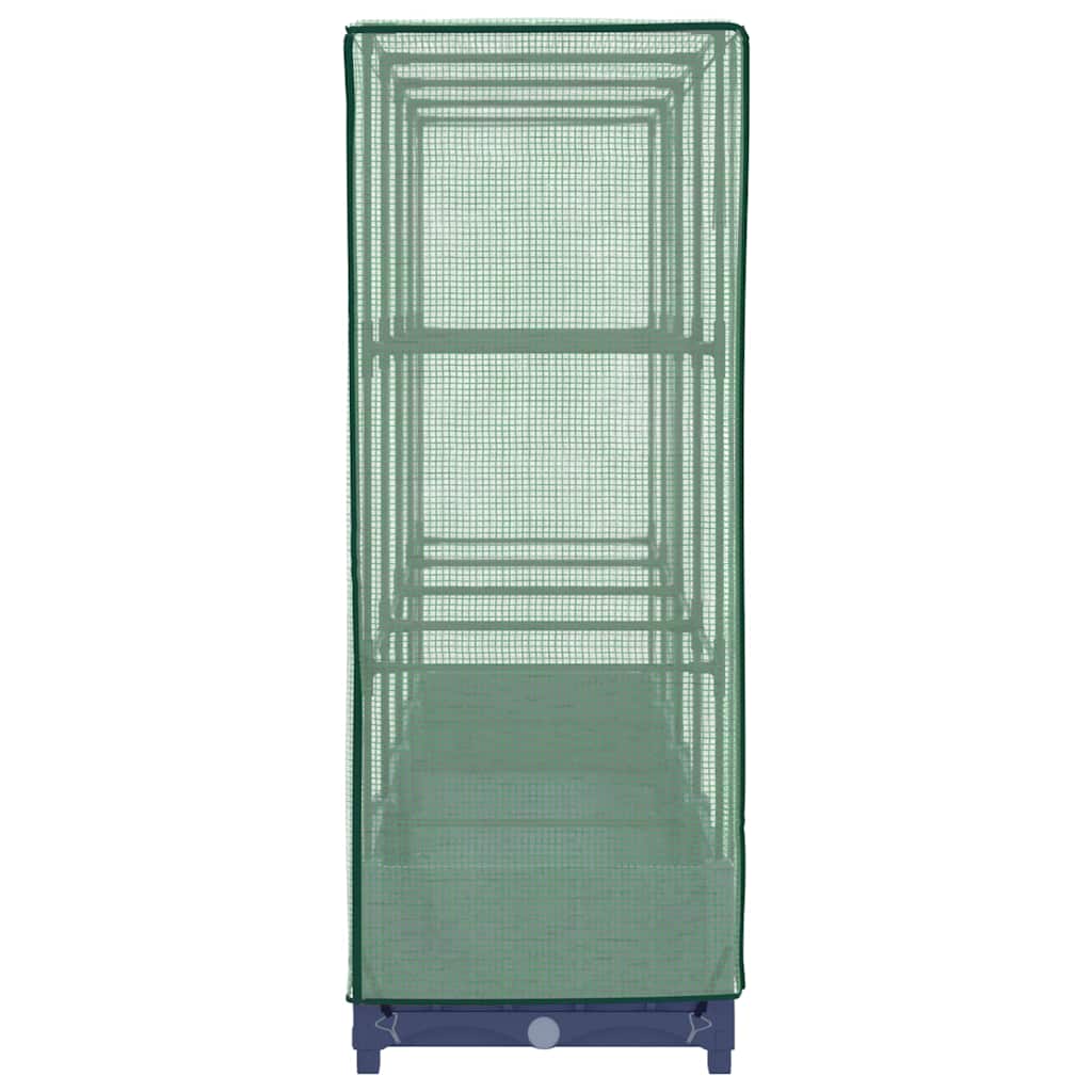 Hochbeet mit Gewächshausabdeckung Rattanoptik 160x40x123 cm