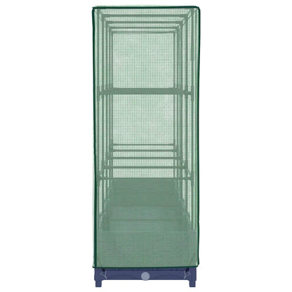 Hochbeet mit Gewächshausabdeckung Rattanoptik 160x40x123 cm