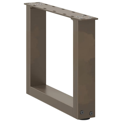 Couchtischbeine U-Form 2 Stk. Naturstahl 30x(30-31) cm Stahl