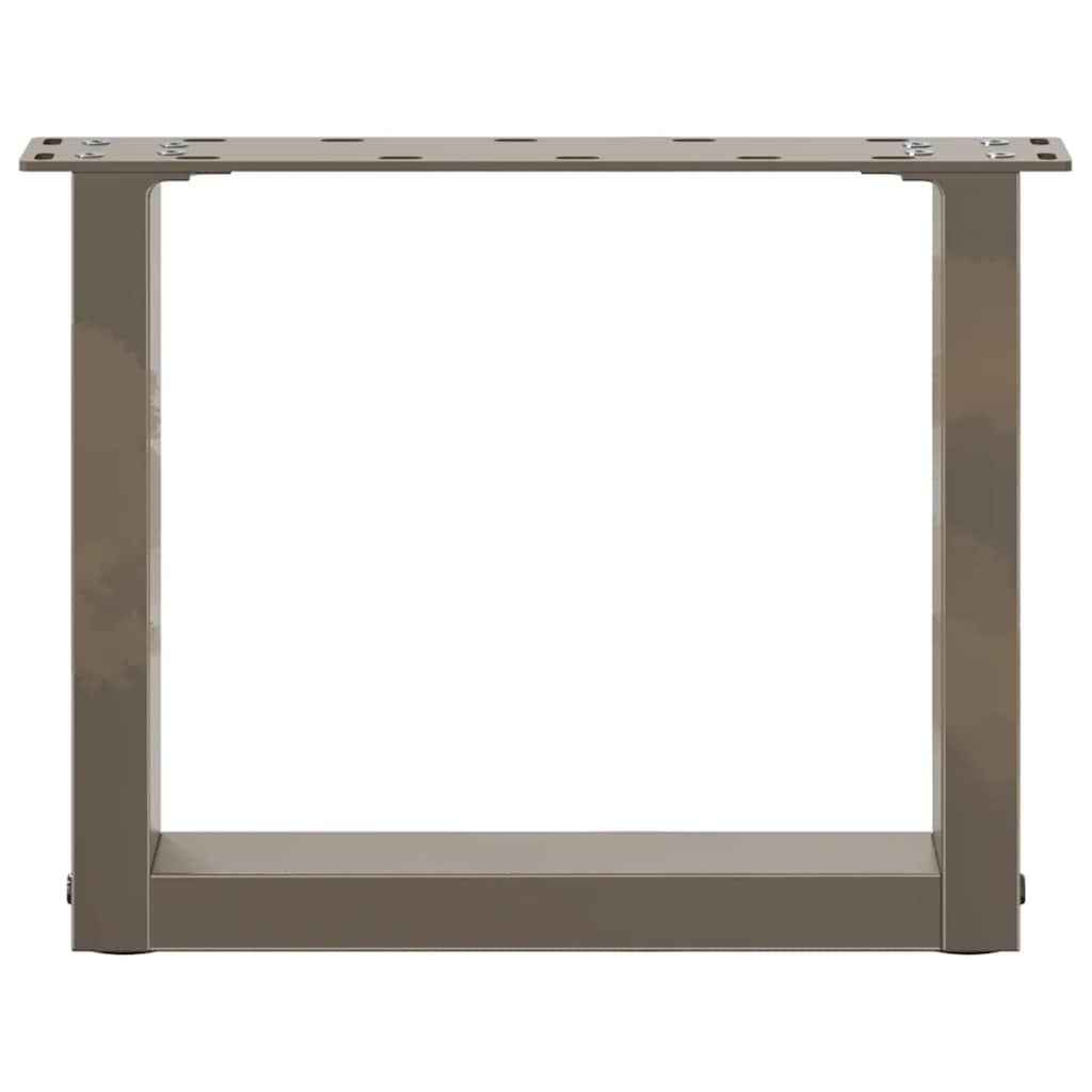 Couchtischbeine U-Form 2 Stk. Naturstahl 30x(30-31) cm Stahl