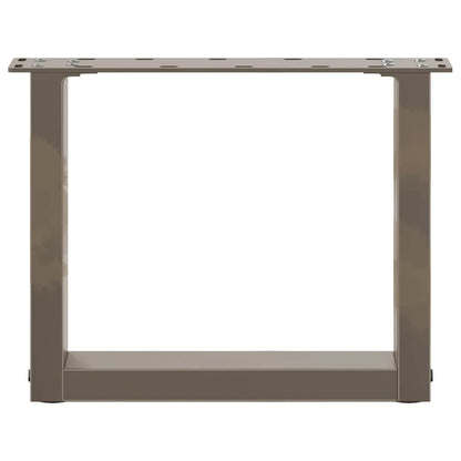 Couchtischbeine U-Form 2 Stk. Naturstahl 30x(30-31) cm Stahl