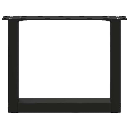 Couchtischbeine U-Form 2 Stk. Schwarz 40x(30-31) cm Stahl