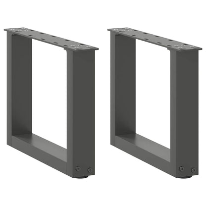 Couchtischbeine U-Form 2 Stk. Anthrazit 40x(30-31) cm Stahl