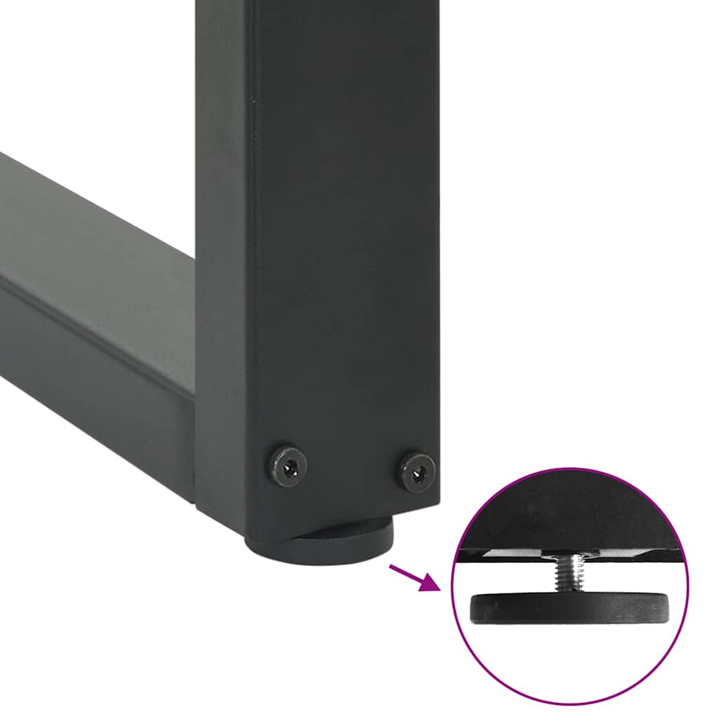 Couchtischbeine U-Form 2 Stk. Anthrazit 40x(30-31) cm Stahl