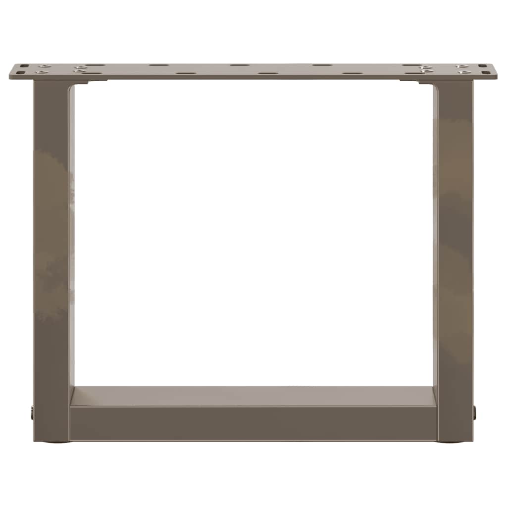 Couchtischbeine U-Form 2 Stk. Naturstahl 40x(30-31) cm Stahl
