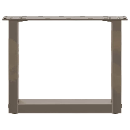 Couchtischbeine U-Form 2 Stk. Naturstahl 40x(30-31) cm Stahl