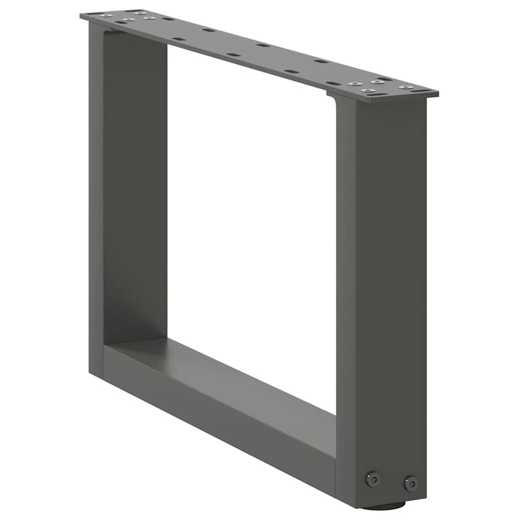 Couchtischbeine U-Form 2 Stk. Anthrazit 50x(30-31) cm Stahl