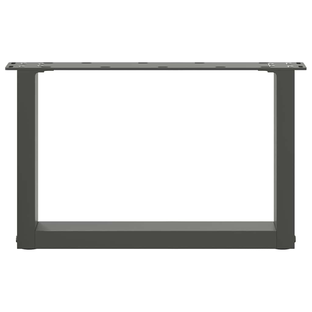 Couchtischbeine U-Form 2 Stk. Anthrazit 50x(30-31) cm Stahl