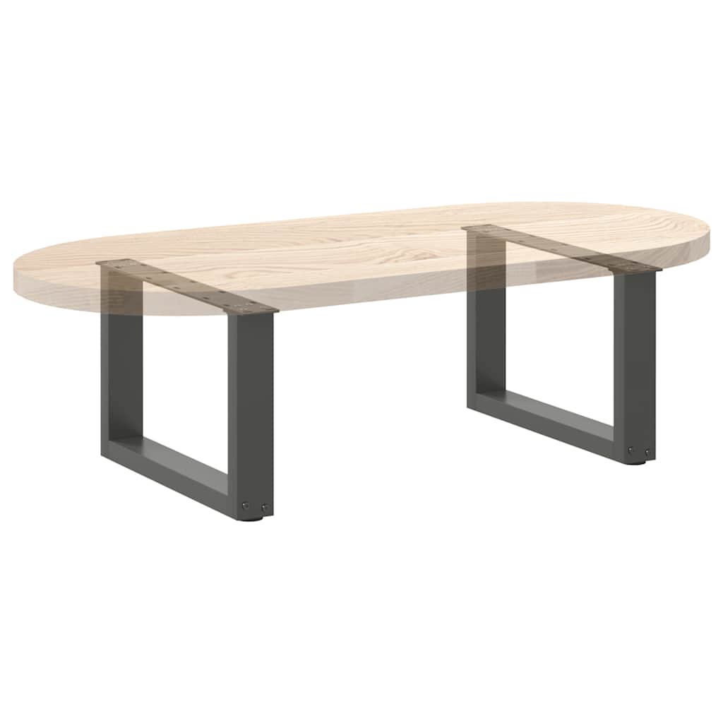 Couchtischbeine U-Form 2 Stk. Anthrazit 50x(30-31) cm Stahl