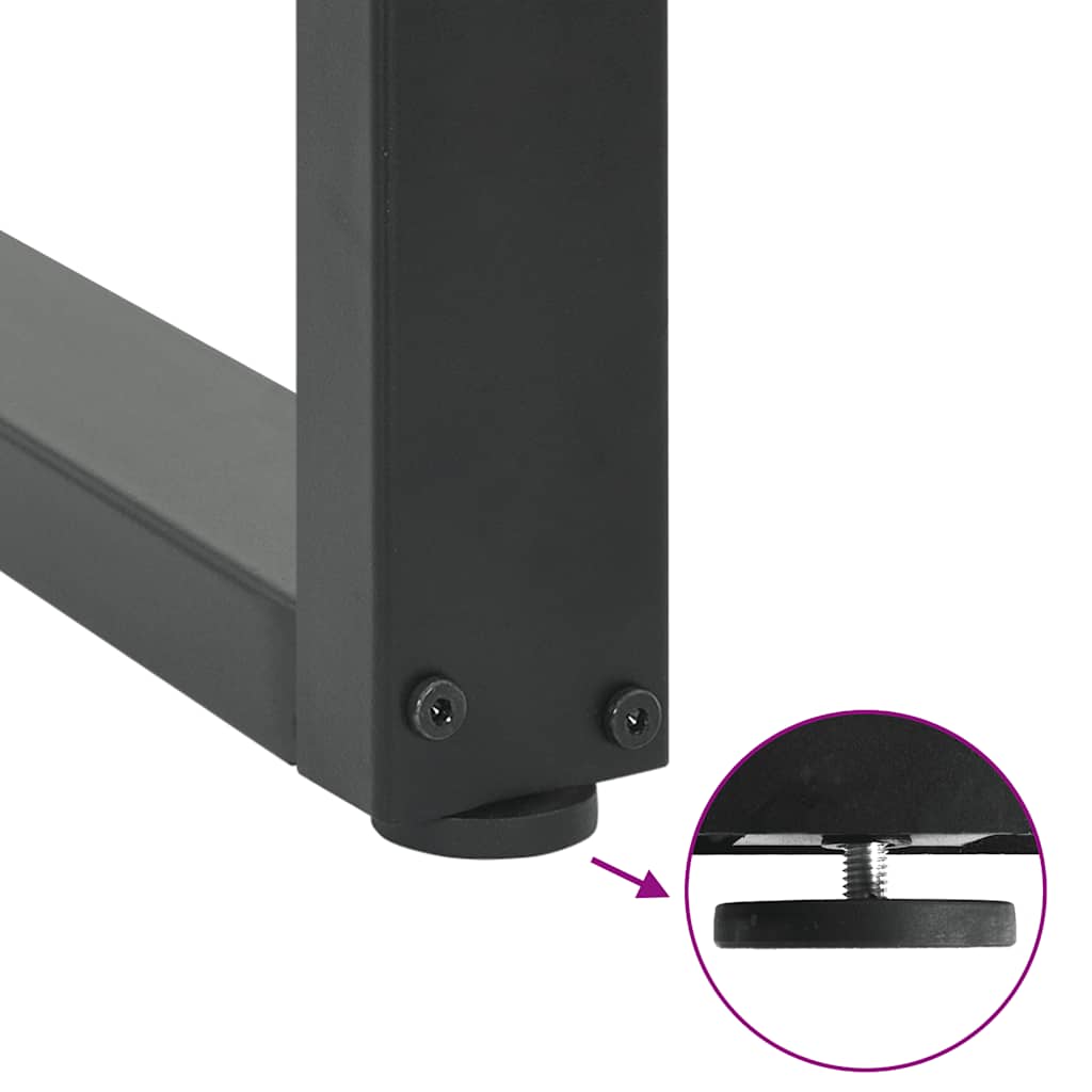 Couchtischbeine U-Form 2 Stk. Anthrazit 50x(30-31) cm Stahl
