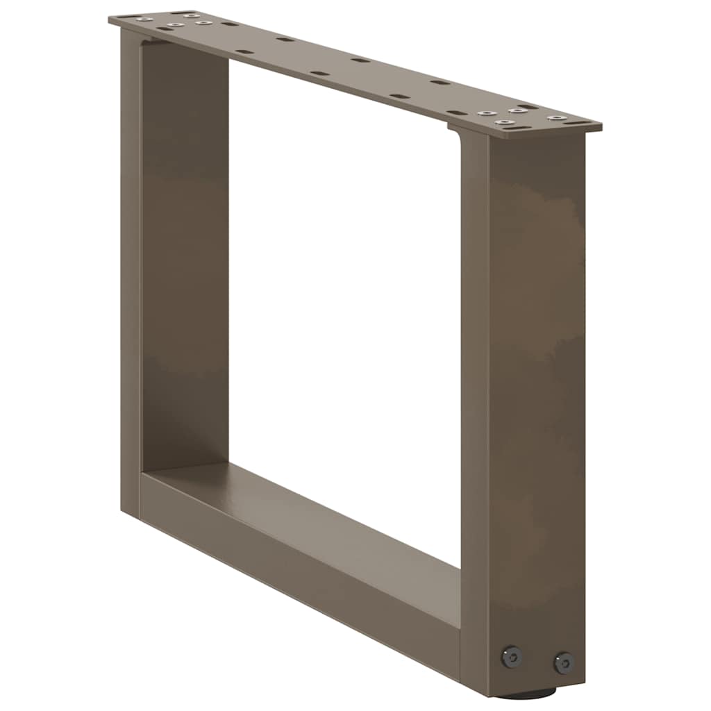 Couchtischbeine U-Form 2 Stk. Naturstahl 50x(30-31) cm Stahl