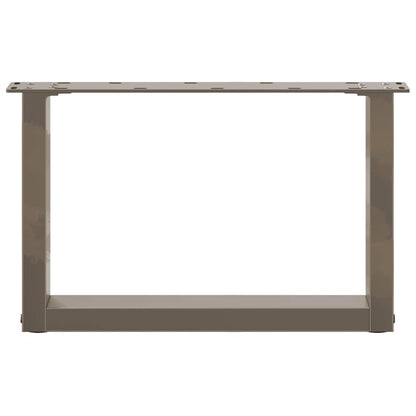 Couchtischbeine U-Form 2 Stk. Naturstahl 50x(30-31) cm Stahl
