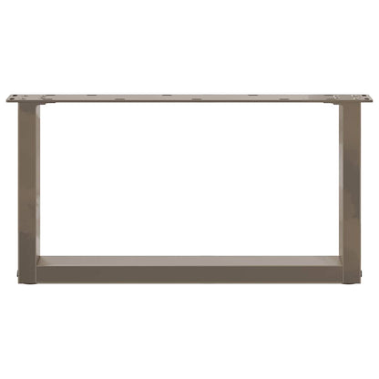 Couchtischbeine U-Form 2 Stk. Naturstahl 60x(30-31) cm Stahl