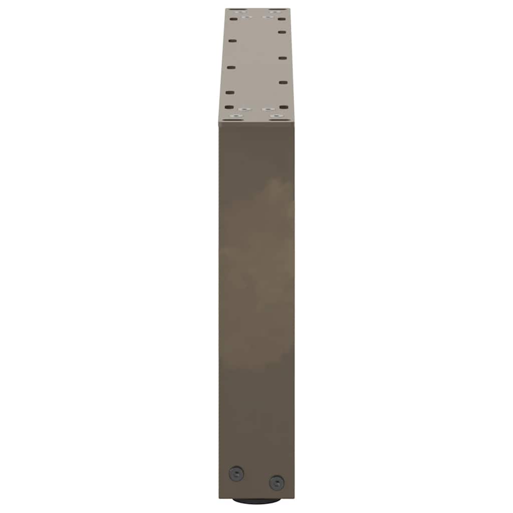 Couchtischbeine U-Form 2 Stk. Naturstahl 60x(30-31) cm Stahl
