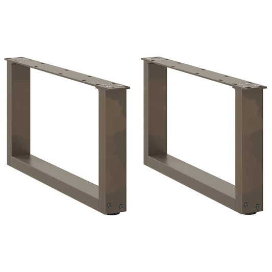 Couchtischbeine U-Form 2 Stk. Naturstahl 70x(30-31) cm Stahl