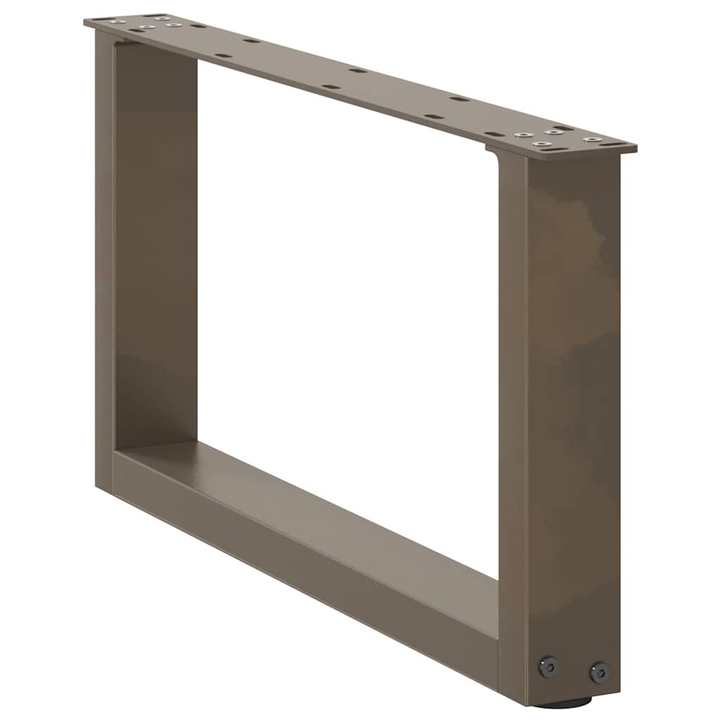 Couchtischbeine U-Form 2 Stk. Naturstahl 70x(30-31) cm Stahl