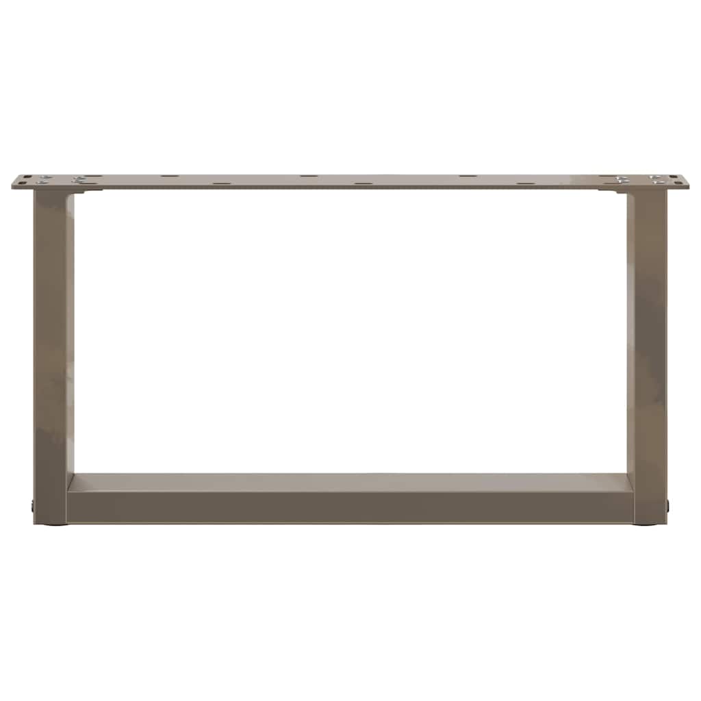 Couchtischbeine U-Form 2 Stk. Naturstahl 70x(30-31) cm Stahl