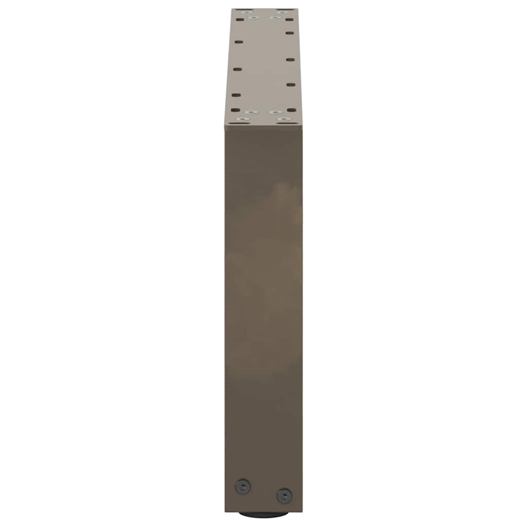 Couchtischbeine U-Form 2 Stk. Naturstahl 70x(30-31) cm Stahl