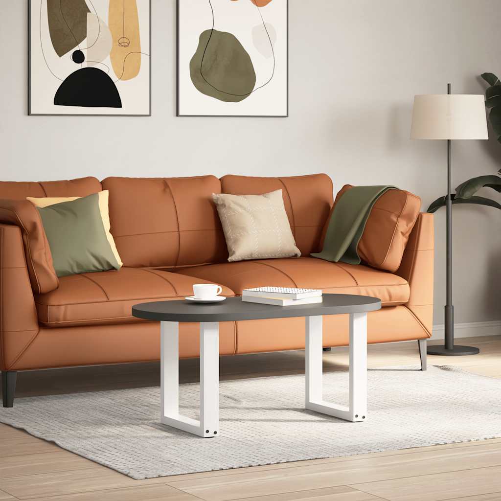 Couchtischbeine U-Form 2 Stk. Weiß 28x(42-43) cm Stahl