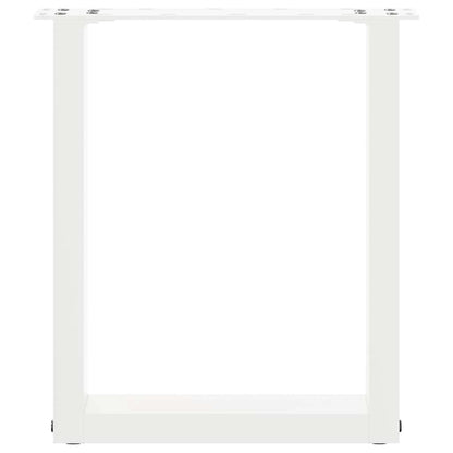 Couchtischbeine U-Form 2 Stk. Weiß 28x(42-43) cm Stahl