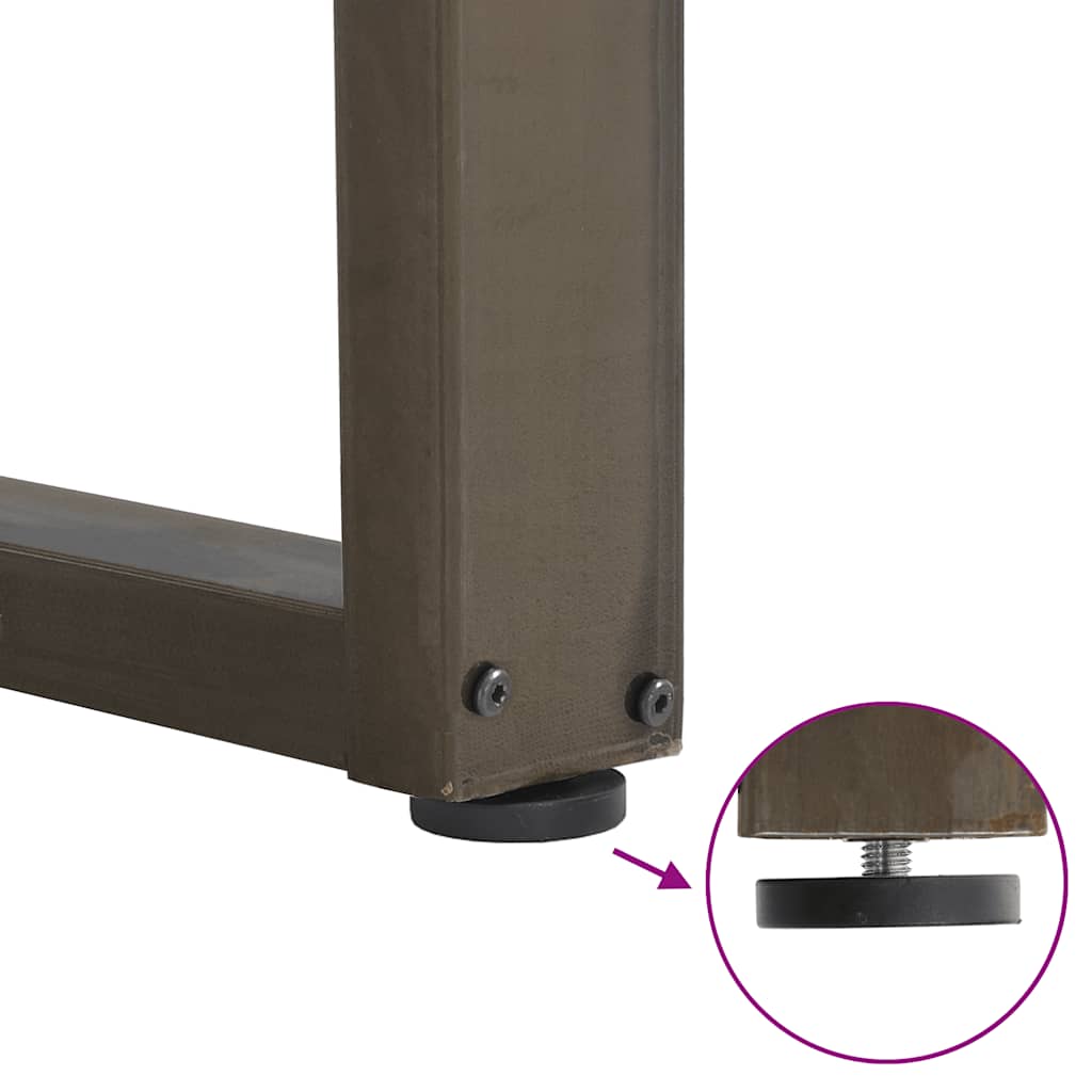 Couchtischbeine U-Form 2 Stk. Naturstahl 28x(42-43) cm Stahl