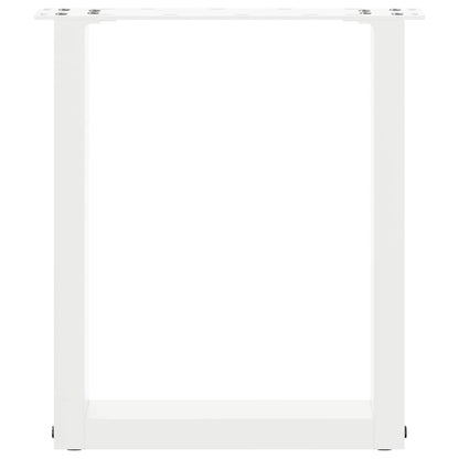 Couchtischbeine U-Form 2 Stk. Weiß 38x(42-43) cm Stahl