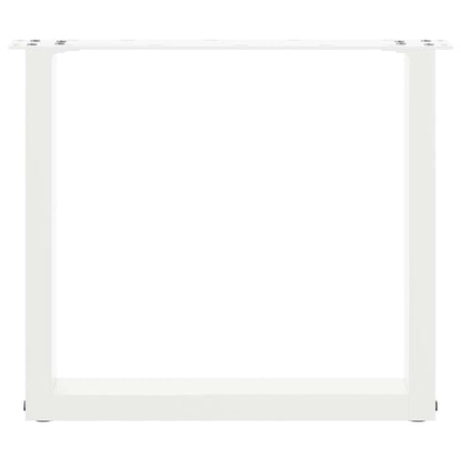 Couchtischbeine U-Form 2 Stk. Weiß 50x(42-43) cm Stahl