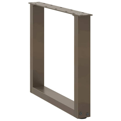 Couchtischbeine U-Form 2 Stk. Naturstahl 50x(42-43) cm Stahl