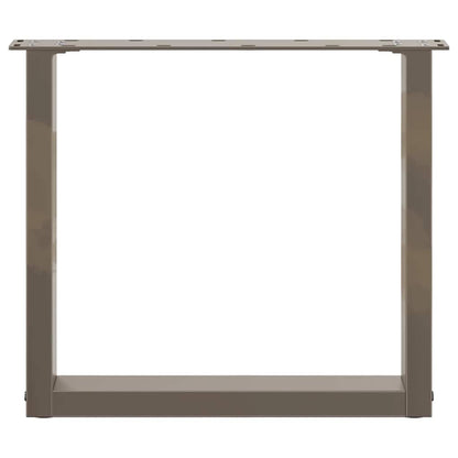 Couchtischbeine U-Form 2 Stk. Naturstahl 50x(42-43) cm Stahl