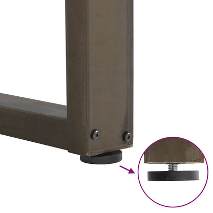 Couchtischbeine U-Form 2 Stk. Naturstahl 50x(42-43) cm Stahl