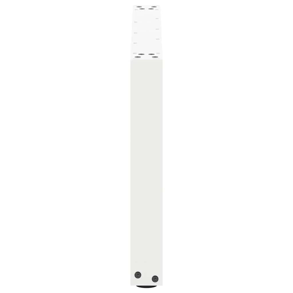 Couchtischbeine U-Form 2 Stk. Weiß 60x(42-43) cm Stahl