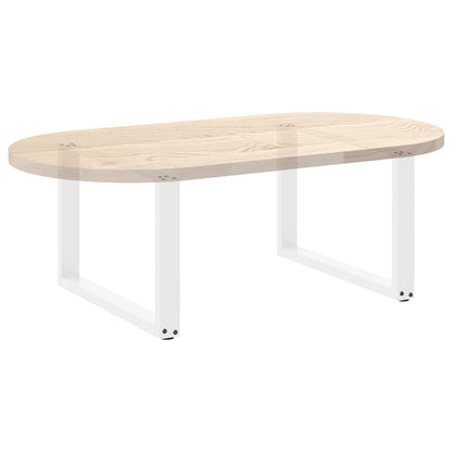Couchtischbeine U-Form 2 Stk. Weiß 60x(42-43) cm Stahl