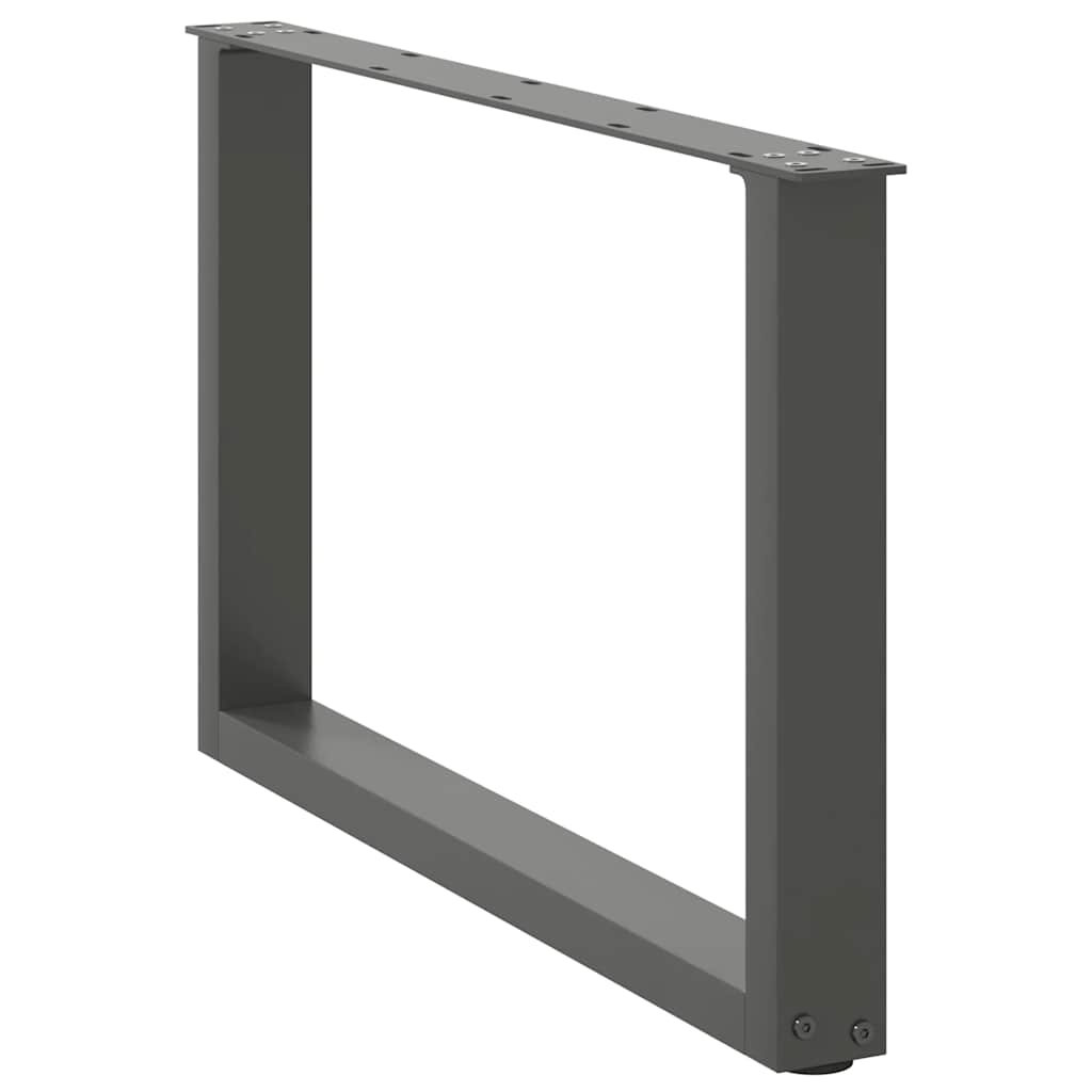 Couchtischbeine U-Form 2 Stk. Anthrazit 60x(42-43) cm Stahl